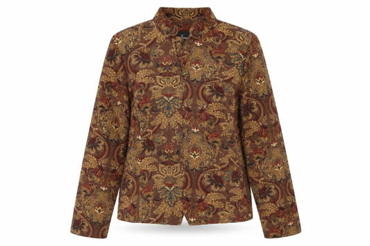 Requirements Women's Brown Paisley Classic Blazer Size M