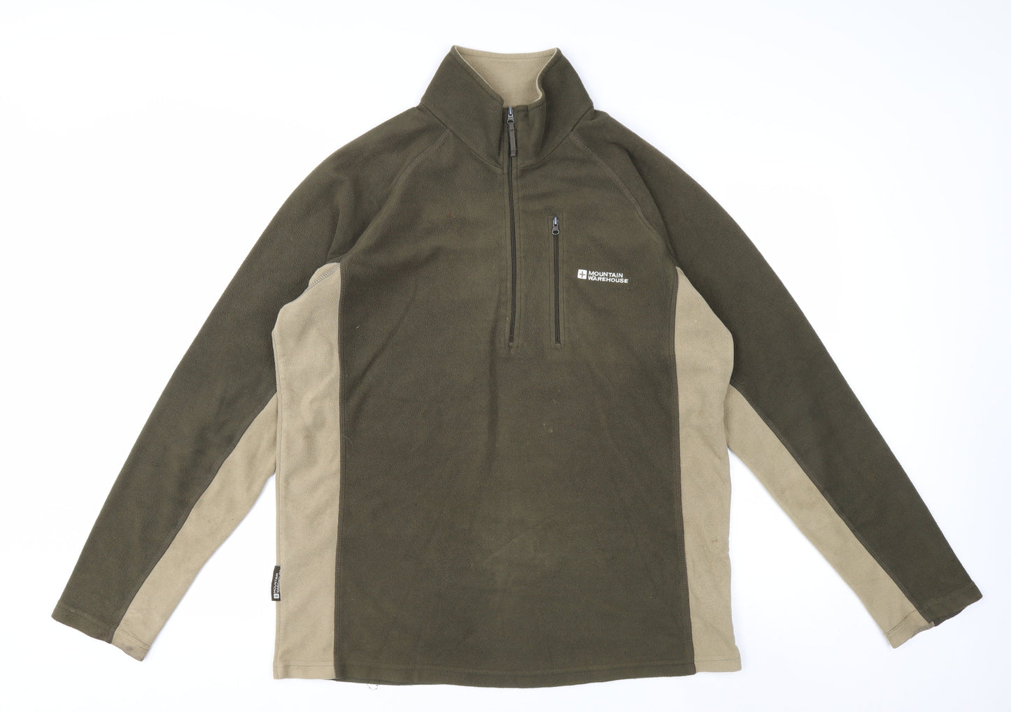 Mountain Warehouse Men's Green M Fleece Pullover 1/2 Zip Sweatshirt