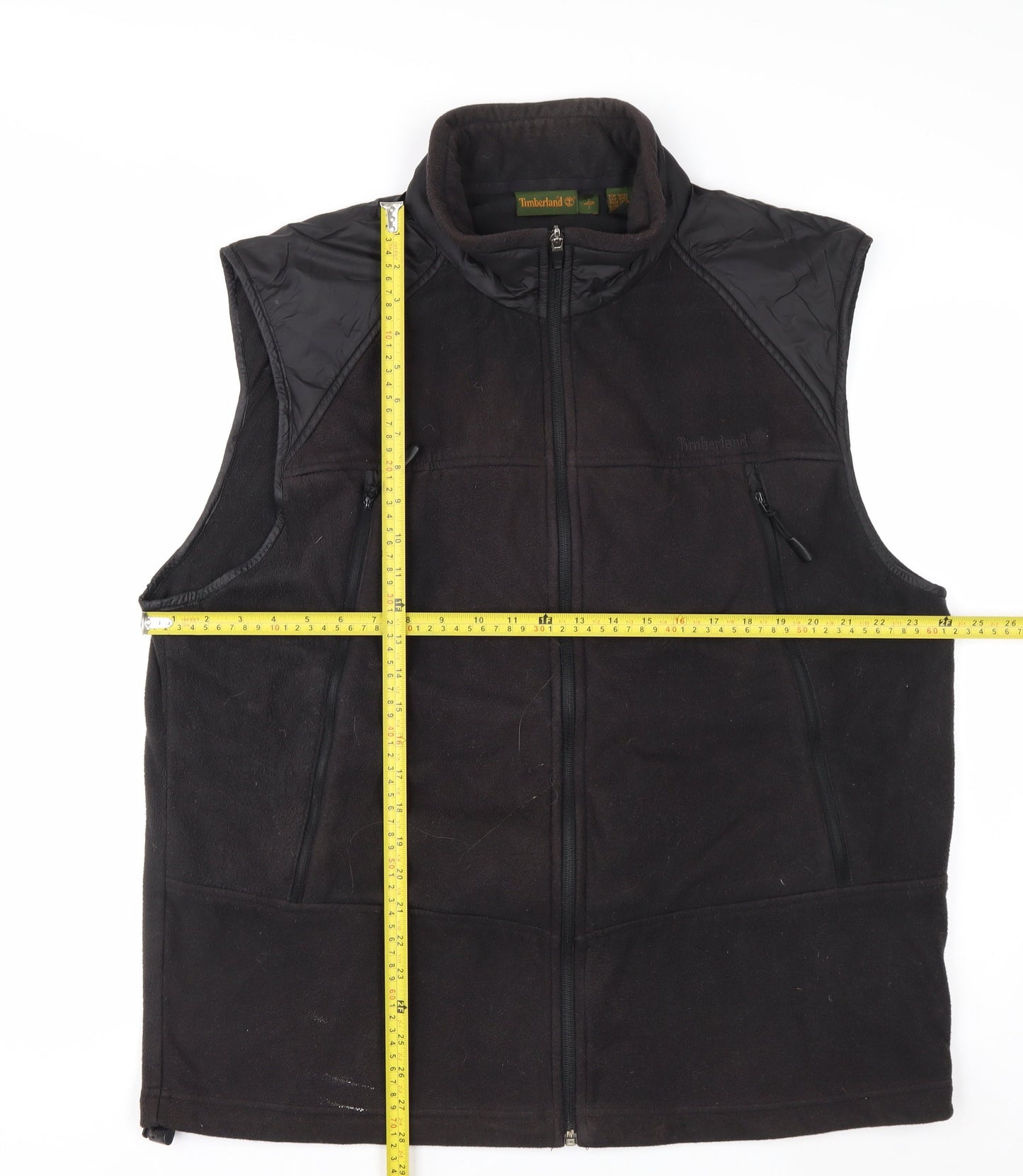 Timberland Men's Black Fleece Lined Bodywarmer Waistcoat Size L