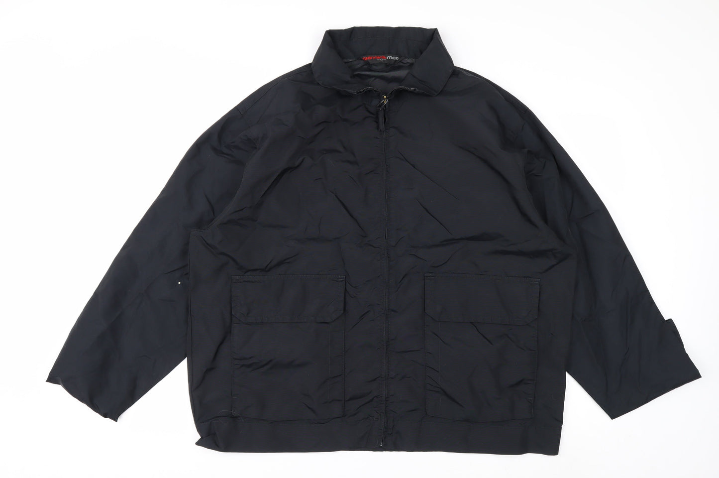 Skinni Fit Men’s Black XL Essential Nylon Full Zip Lightweight Jacket