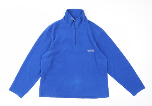 Regatta Men Blue Fleece Pullover Sweatshirt XS 1/4 Zip Outdoor Top