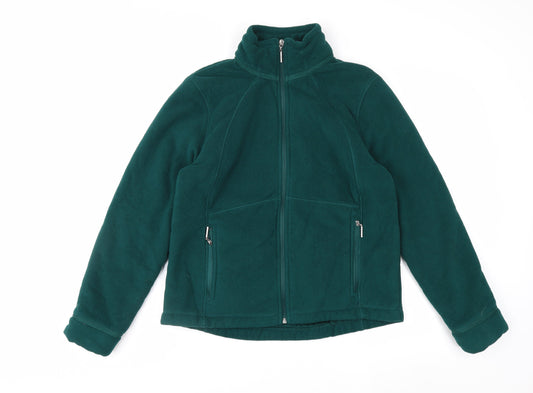 Marks and Spencer Womens Green Fleece Full Zip Jacket Size 12