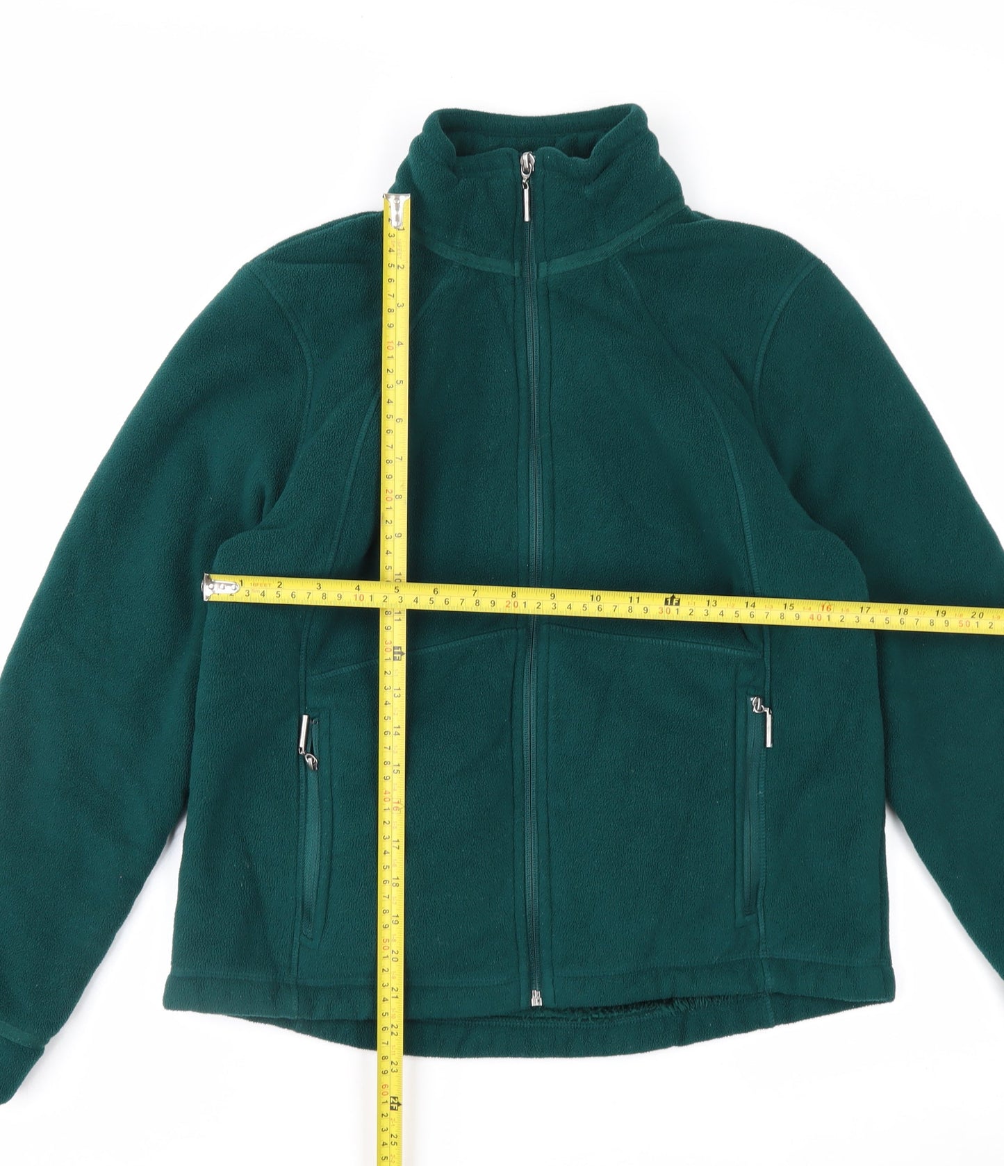 Marks and Spencer Womens Green Fleece Full Zip Jacket Size 12