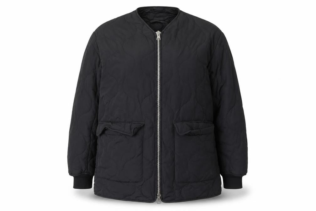 Weekday Women's Black Quilted Mid-Length Jacket Size S