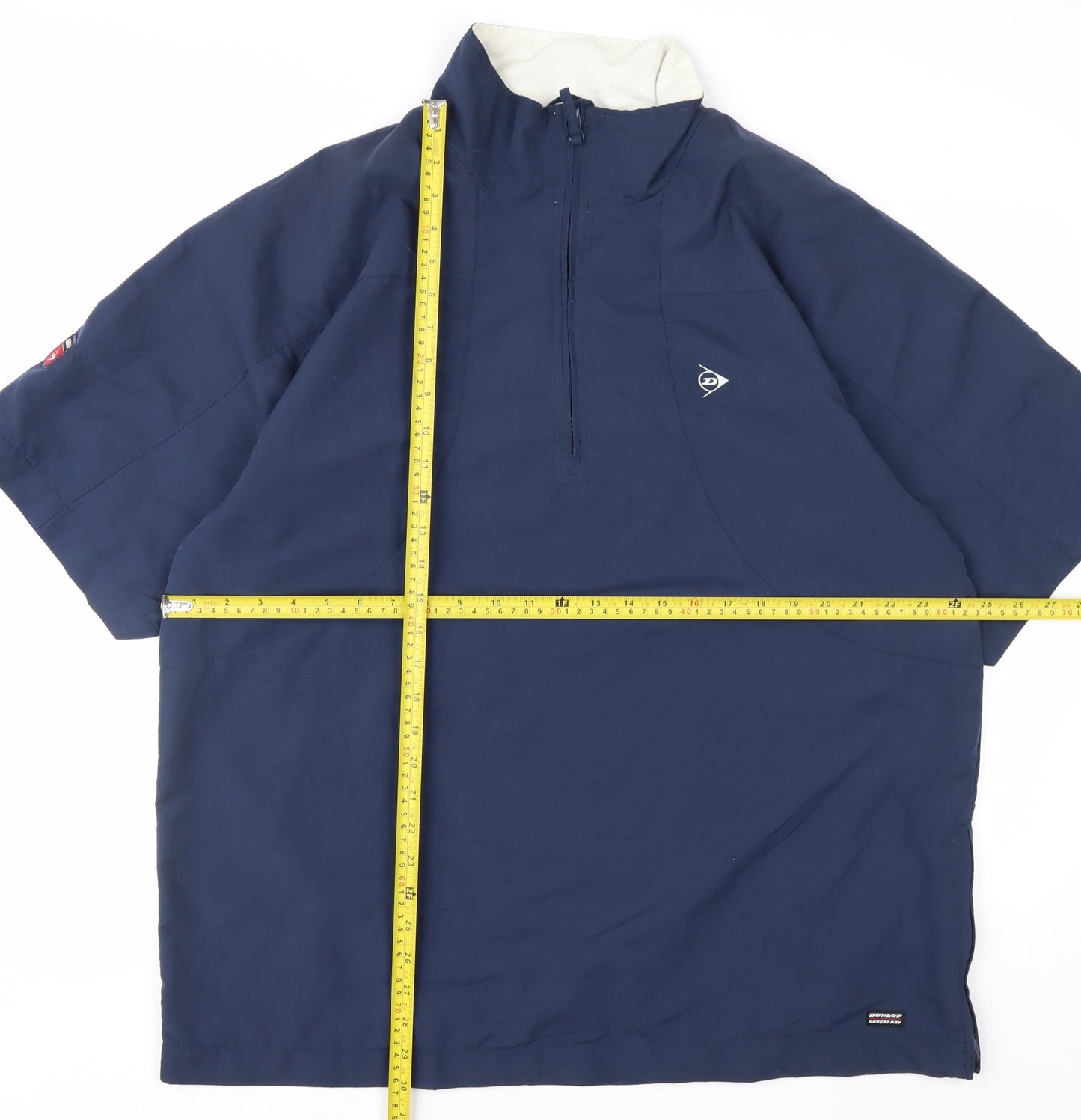 Dunlop Golf Men's Blue L Short Sleeve 1/4 Zip Pullover Activewear Top