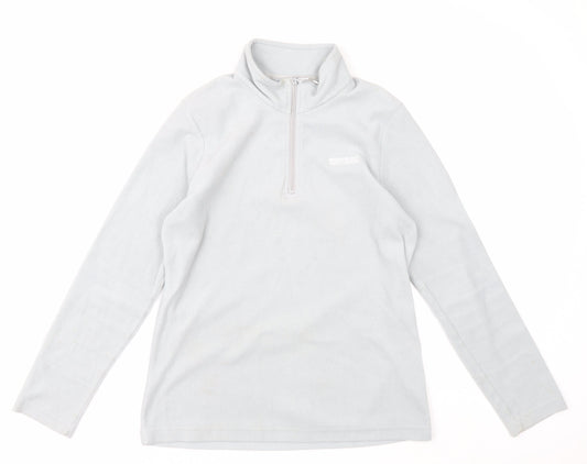 Regatta Womens Grey 1/2 Zip Fleece Sweatshirt UK 10 Outdoor Warm Top