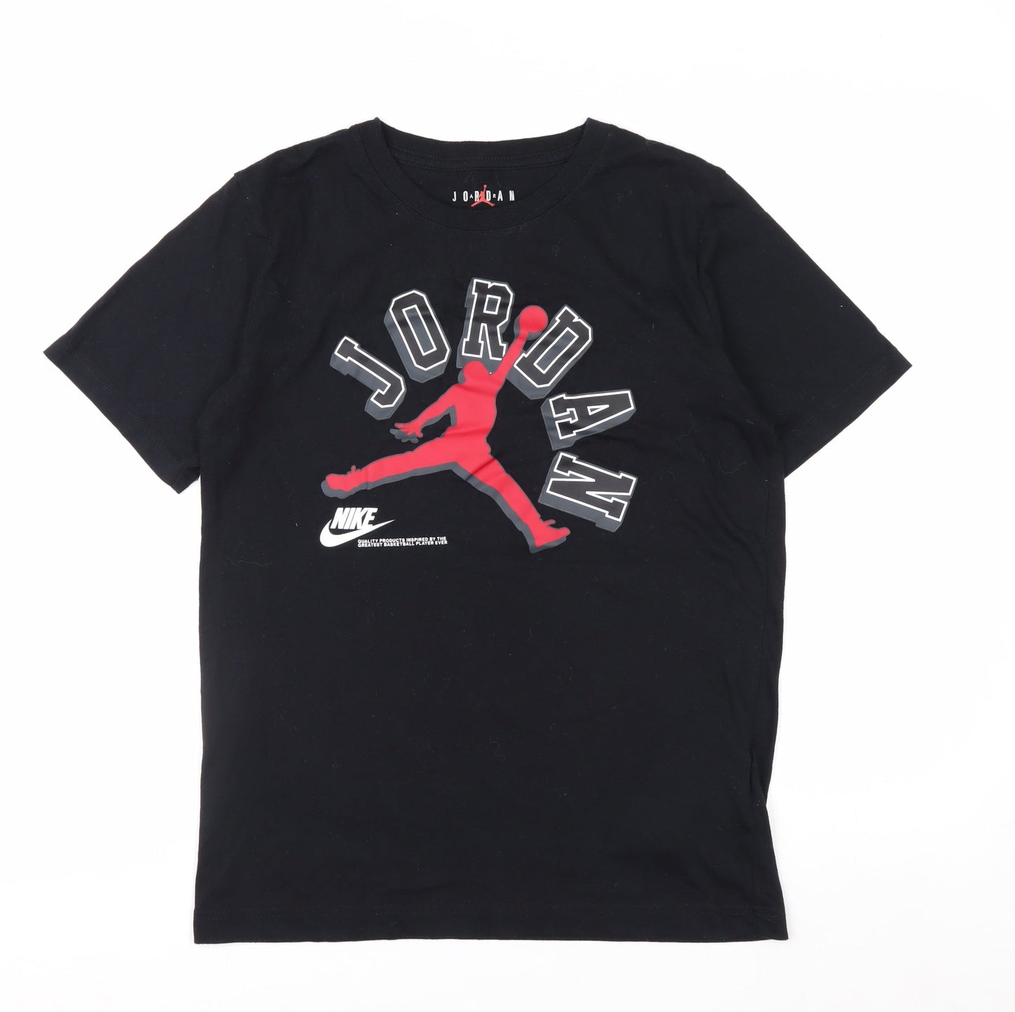 Nike Jordan Boys Black Graphic T-Shirt XL 13-15 Years