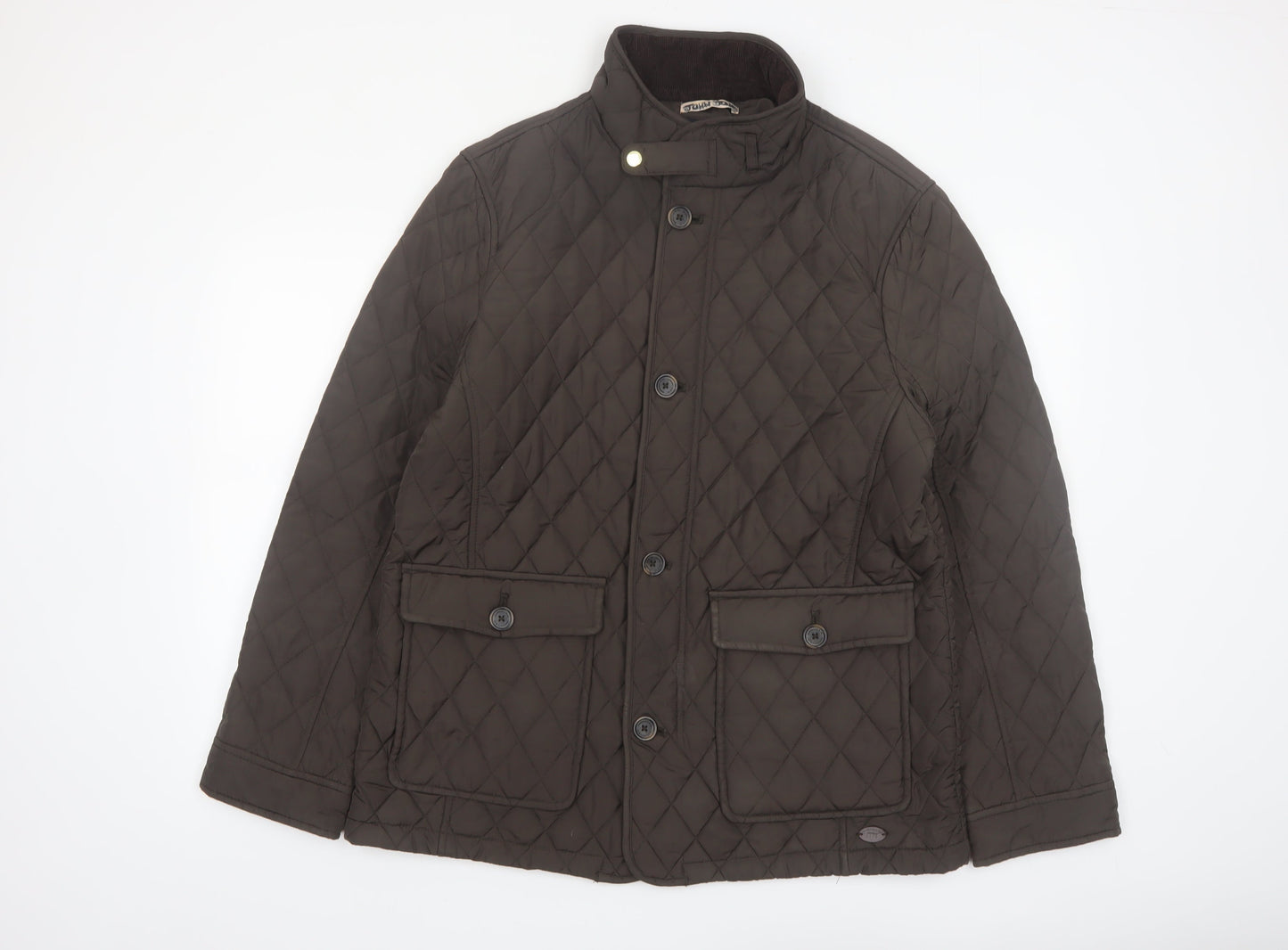 Hammond & Co. Men's Brown Quilted Mid-Length Jacket Size L
