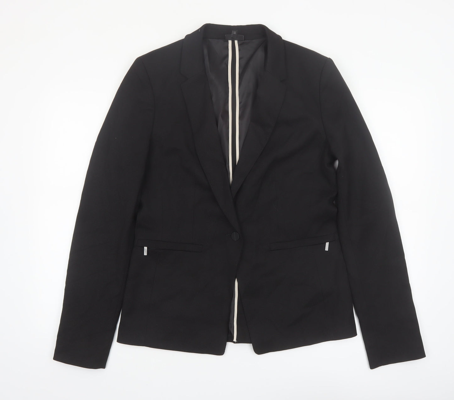 Next Women’s Black Single-Breasted Suit Jacket UK 14 Classic Fit
