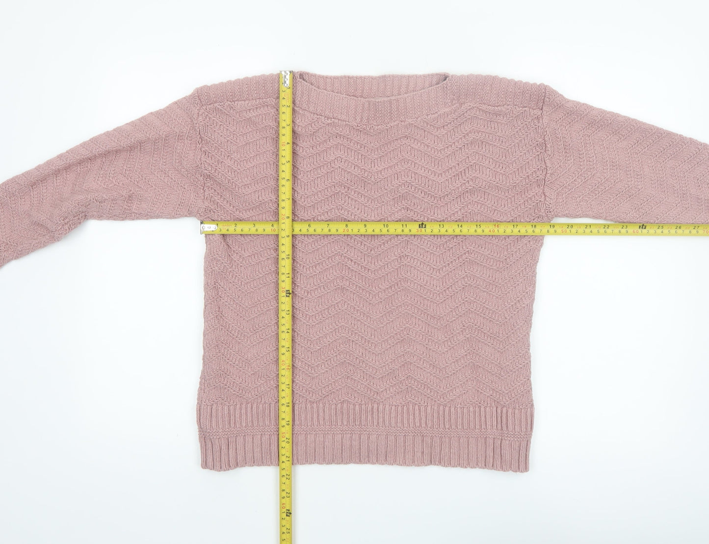 FatFace Women’s Pink Cotton Cable-Knit Jumper UK 12