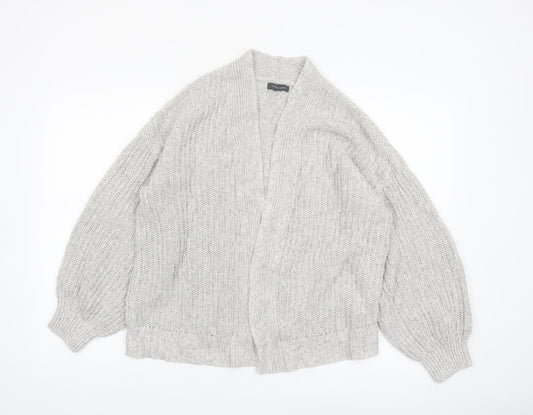 New Look Women’s Grey Chunky Knit Long Sleeve Cardigan Size M