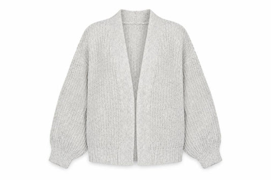 New Look Women’s Grey Chunky Knit Long Sleeve Cardigan Size M