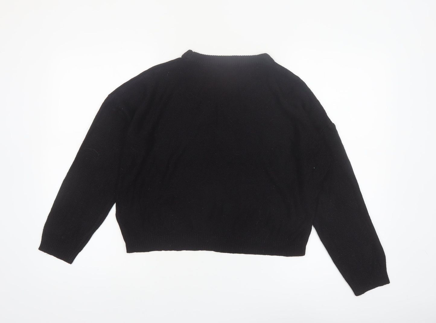 Brave Soul Women's Black Size 10 Crew Neck Long Sleeve Jumper