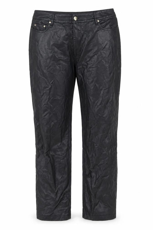 River Island Women’s Black Faux Leather Slim Trousers Size 14