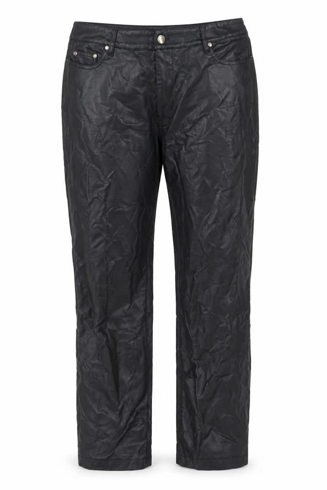 River Island Women’s Black Faux Leather Slim Trousers Size 14