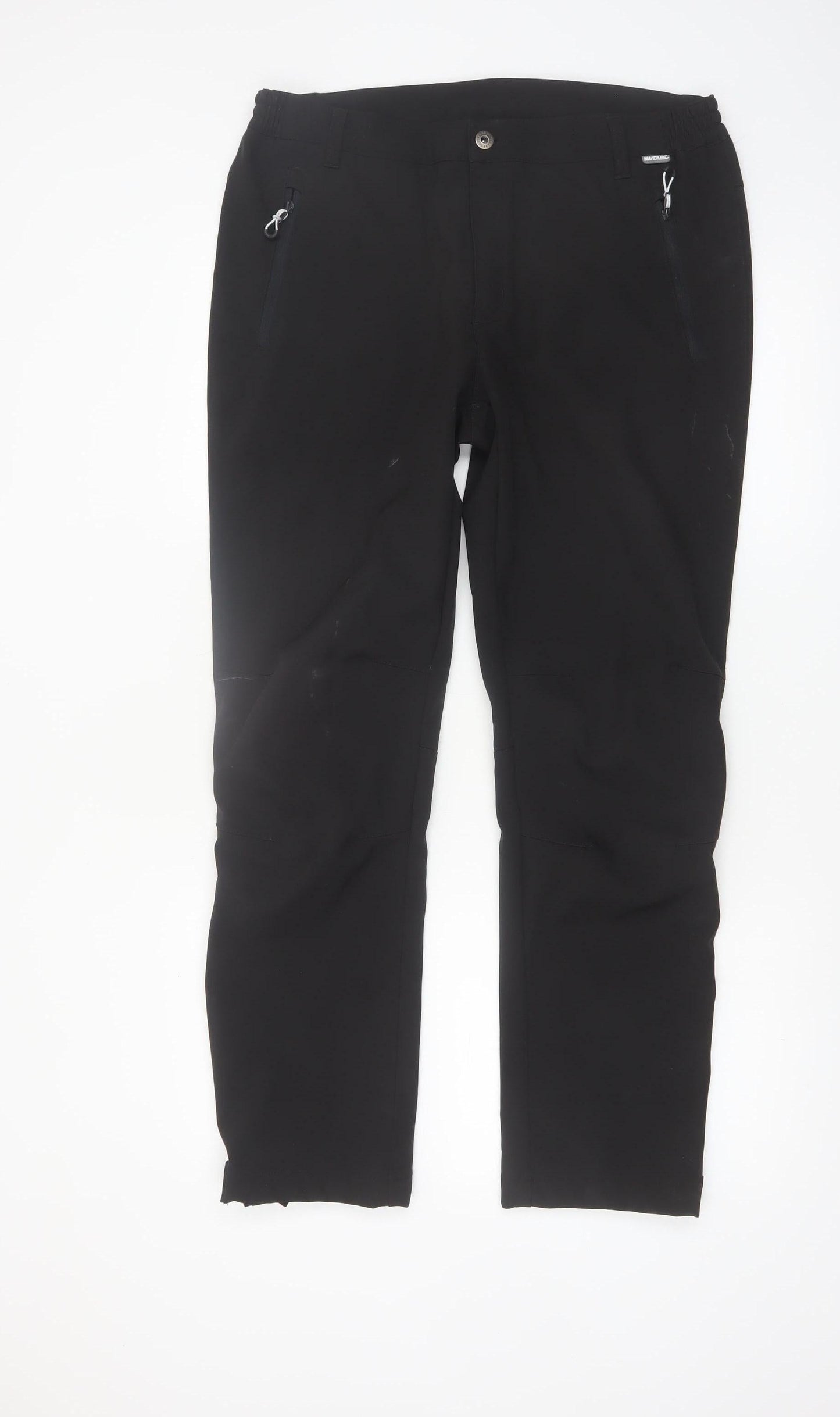 Regatta Men's Black Softshell Trousers Size L 34in Water Resistant