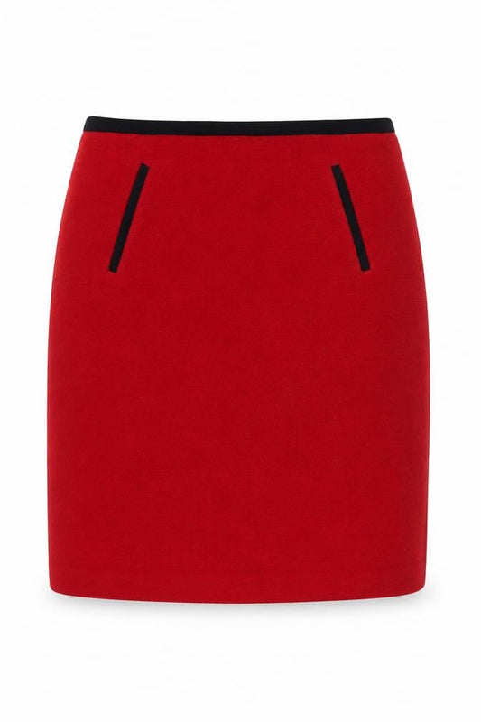 Marks & Spencer Women’s Red Pencil Skirt Size 14 Wool Blend