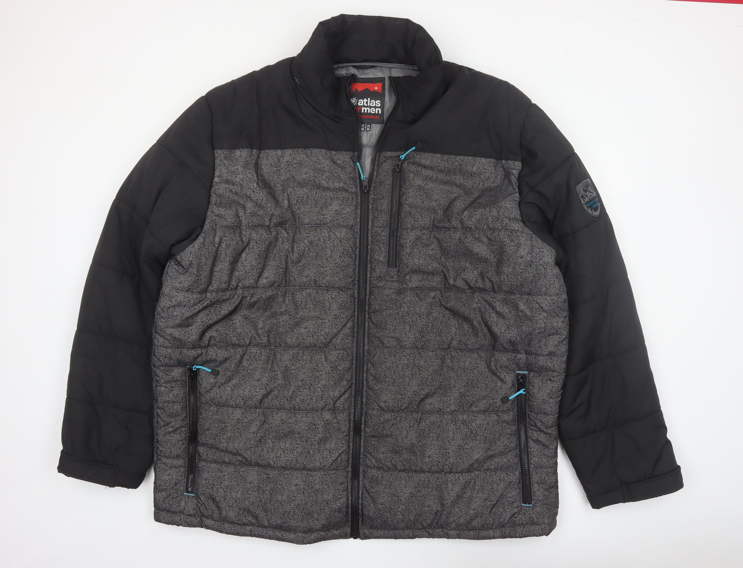 Atlas For Men 3XL Grey Insulated Puffer Jacket Lightweight Casual Outerwear