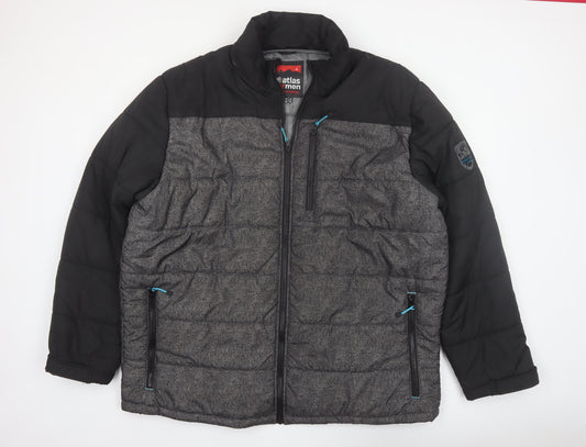 Atlas For Men 3XL Grey Insulated Puffer Jacket Lightweight Casual Outerwear