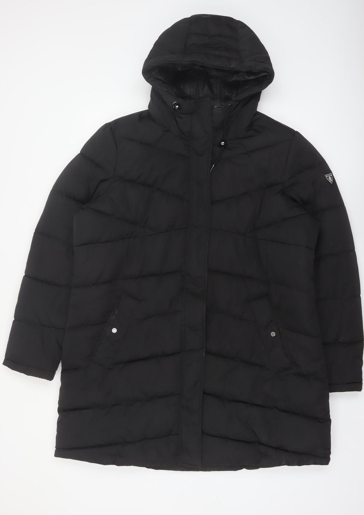 Dare 2B Womens Black Puffer Winter Coat Size 18 Hooded Long
