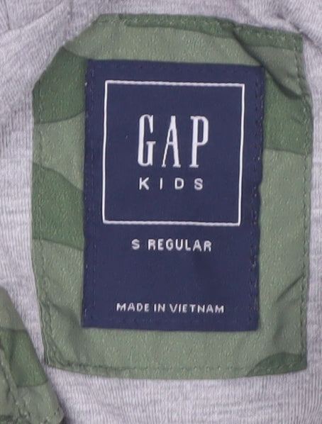 GAP Kids Boys Green Camouflage Hooded Windbreaker Jacket 6-7 Years