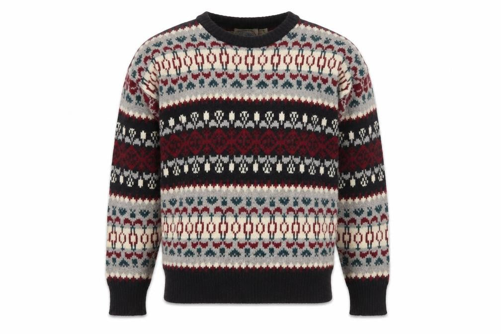Environmental Clothing Co. Men's Multicoloured Wool Fair Isle Jumper M