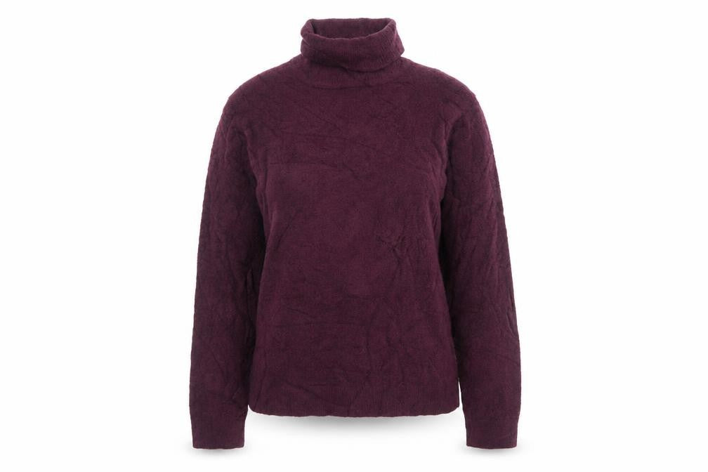 Croft & Barrow Womens Purple Roll Neck Knit Jumper Size L