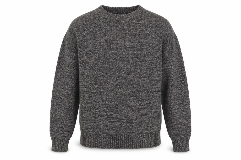 St. John's Bay Men's Grey Cotton V-Neck Pullover Jumper L