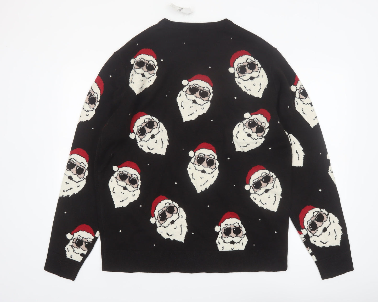 George Men’s Black XL Christmas Santa Jumper Knit Pullover