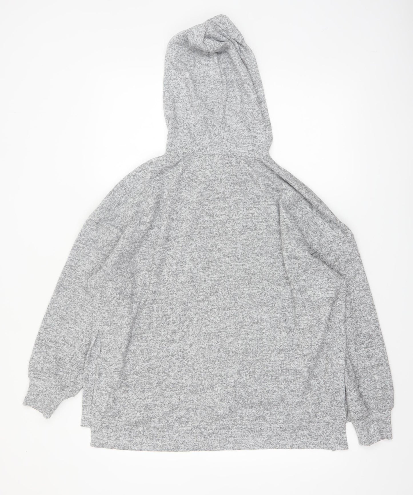 River Island Womens Grey Pullover Hoodie Size S with Logo Drawstring