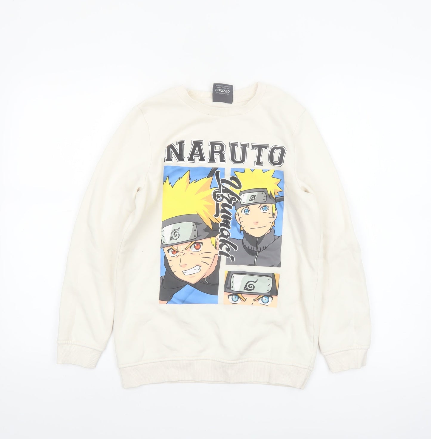 Difuzed Boys Ivory Naruto Shippuden Pullover Sweatshirt 10-11 Years