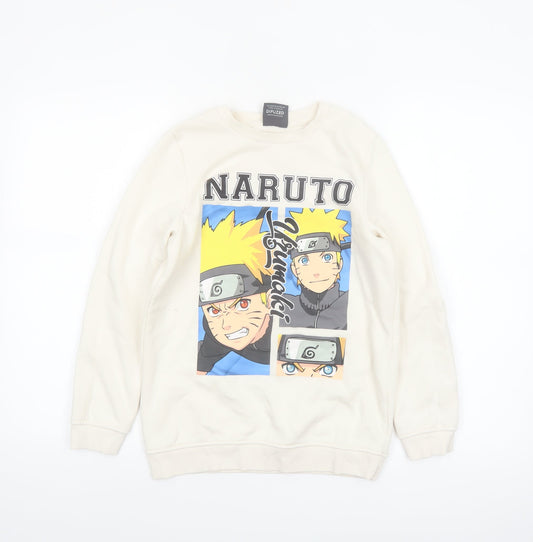Difuzed Boys Ivory Naruto Shippuden Pullover Sweatshirt 10-11 Years