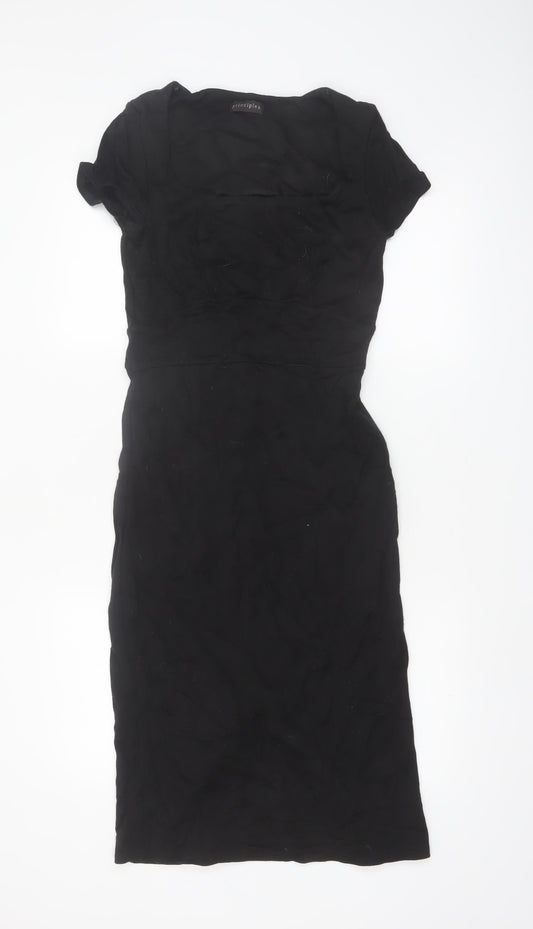 Principles Women Black Size 10 Sheath Knee Length Dress