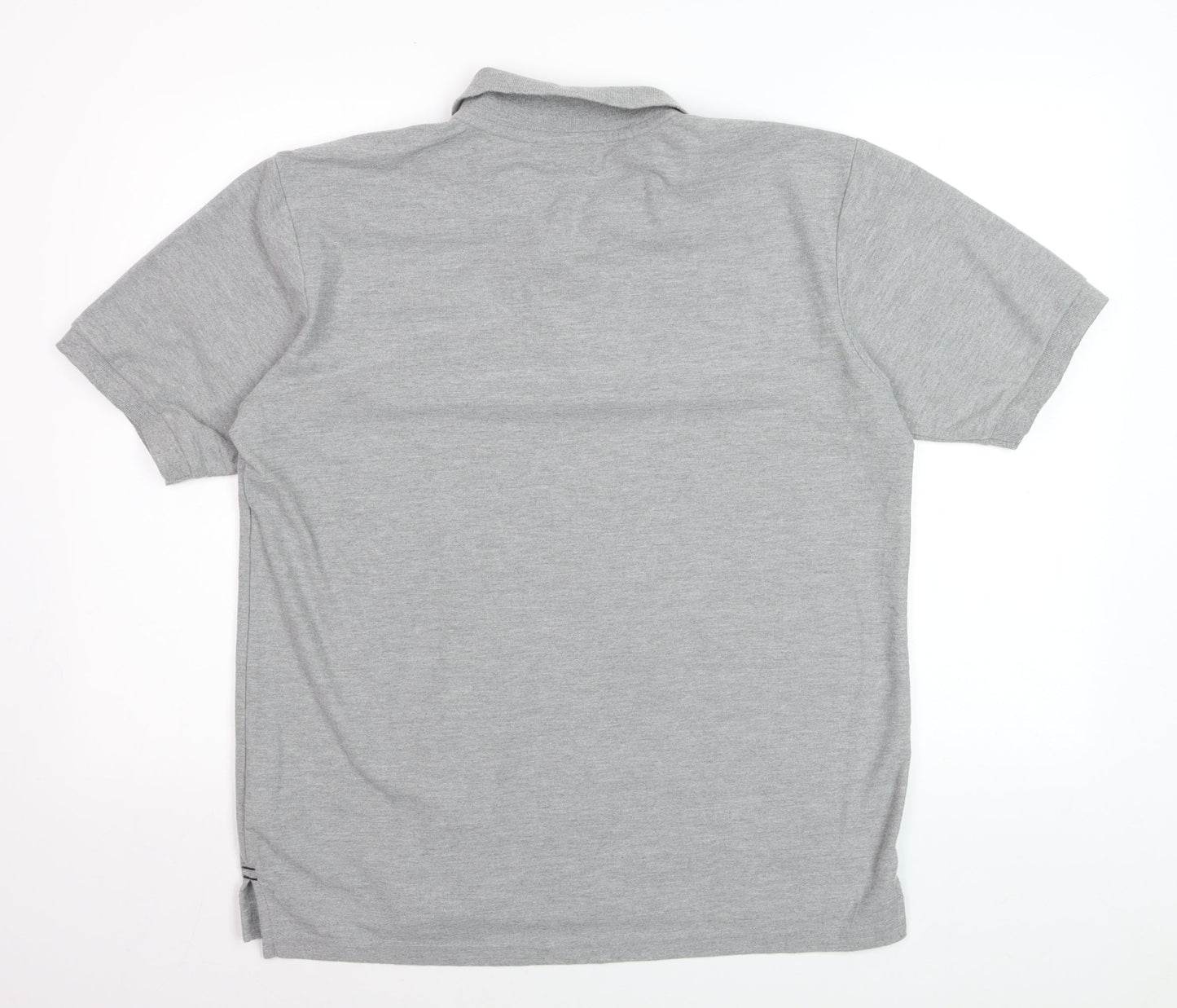 Slazenger Men's Grey Regular Fit Short Sleeve Polo Shirt L