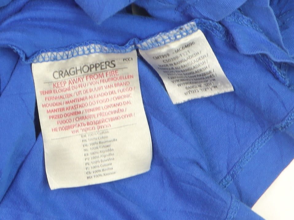 Craghoppers Men's Blue 2XL Cotton Logo Graphic T-Shirt