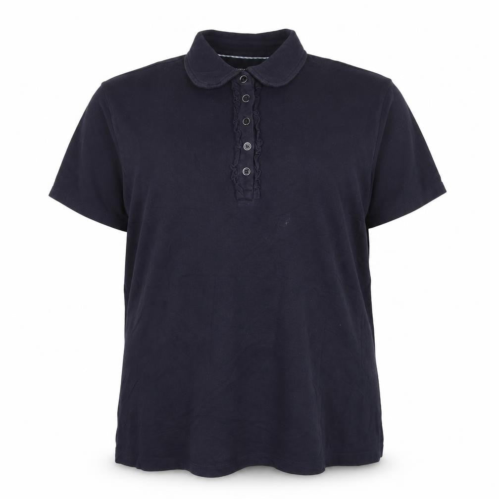 Lands’ End Men’s Black 2XL Polo Shirt Short Sleeve Cotton Stretch