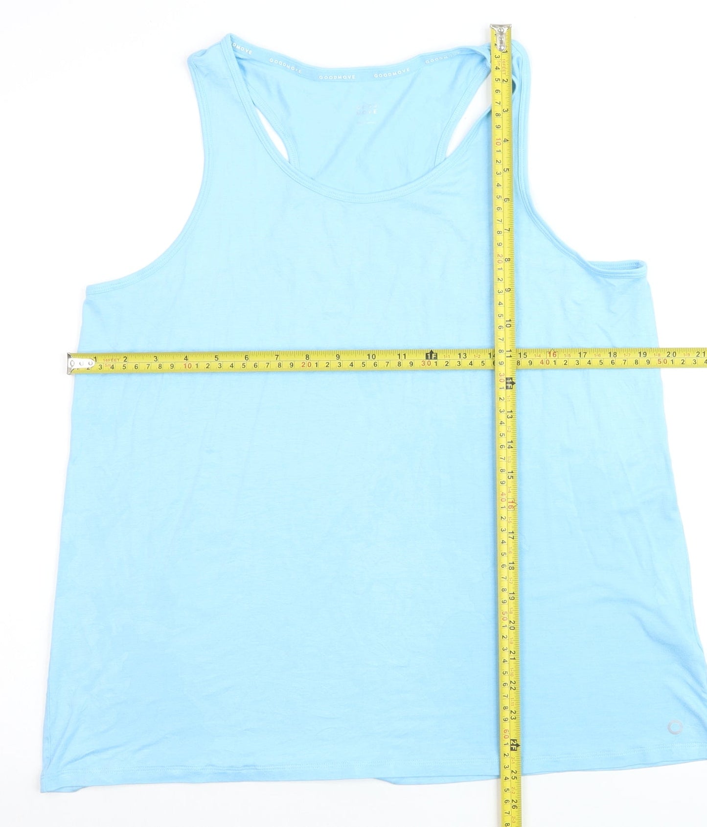 Marks and Spencer Women’s Blue Racerback Tank Top Size 16 Viscose Blend