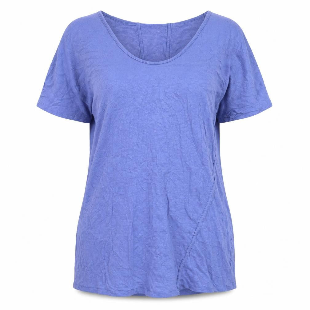 Pure Collection Womens Purple Cotton Jersey T-Shirt UK 14