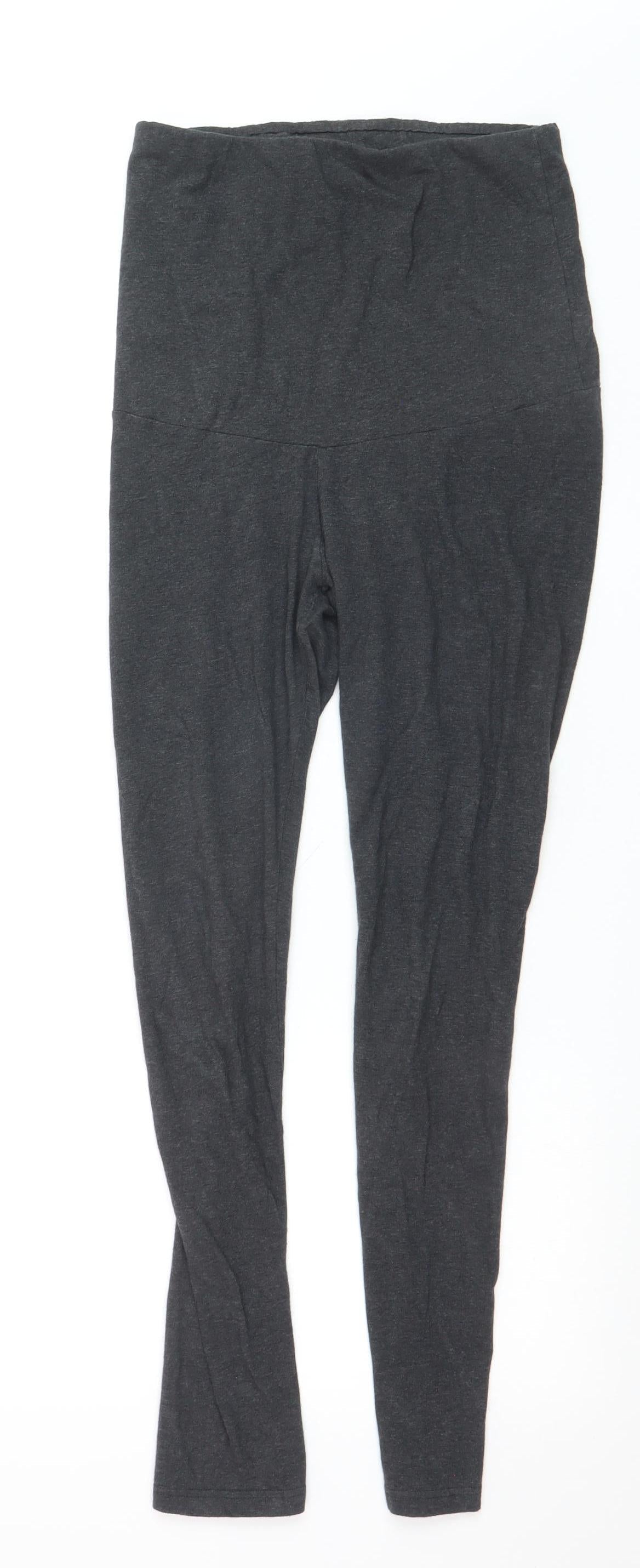 JoJo Maman Bébé Women Grey Maternity Ankle Stretch Leggings Size S