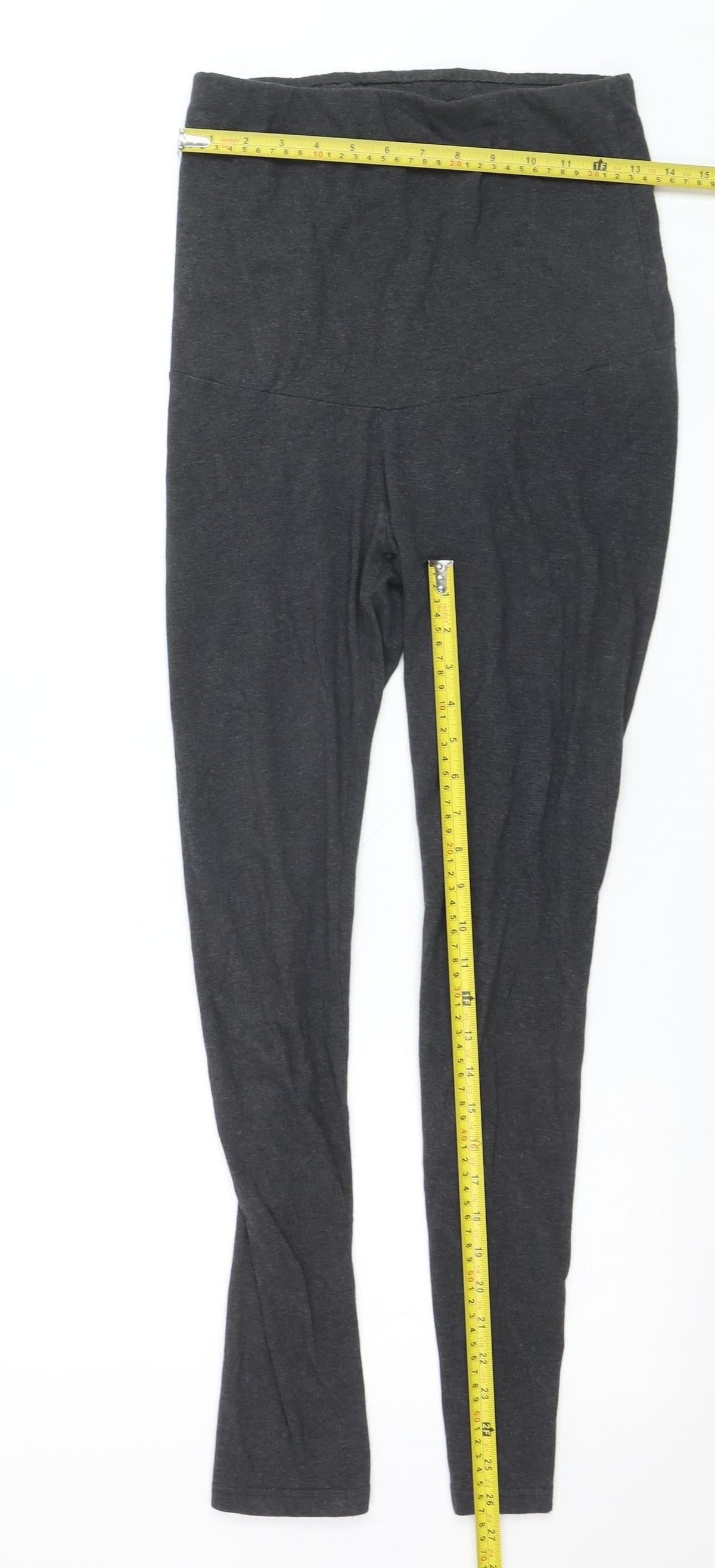 JoJo Maman Bébé Women Grey Maternity Ankle Stretch Leggings Size S
