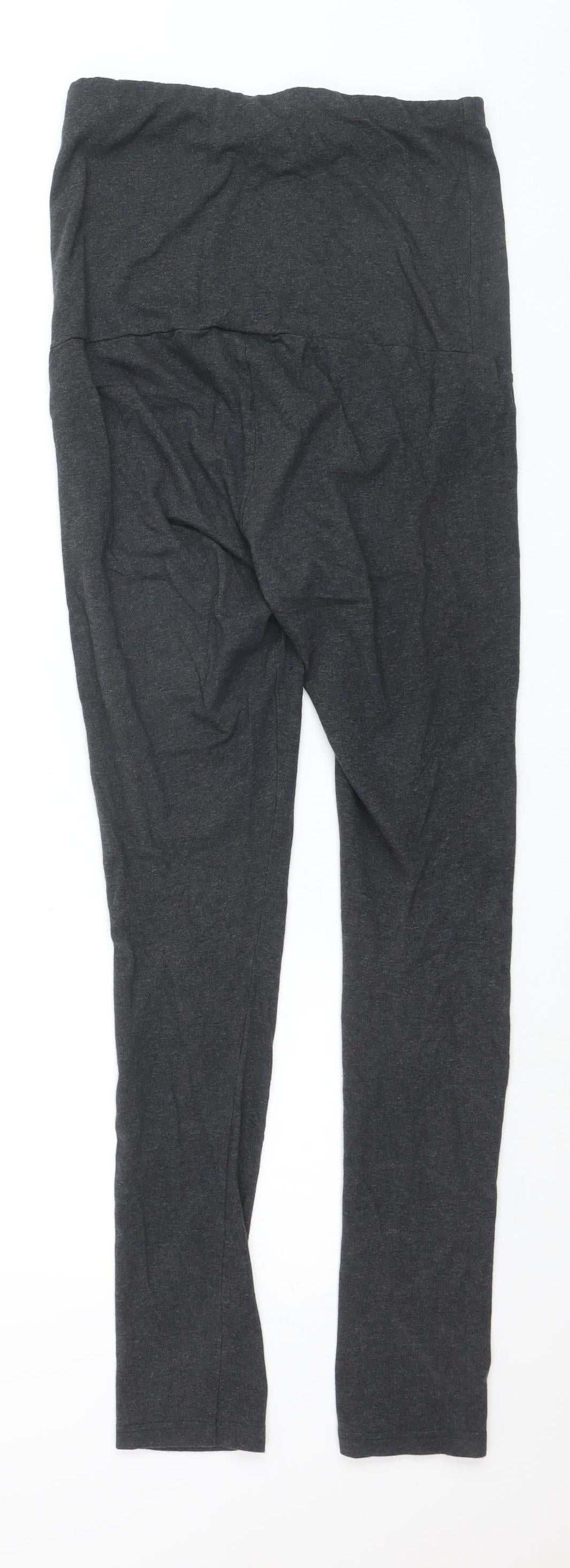 JoJo Maman Bébé Women Grey Maternity Ankle Stretch Leggings Size S