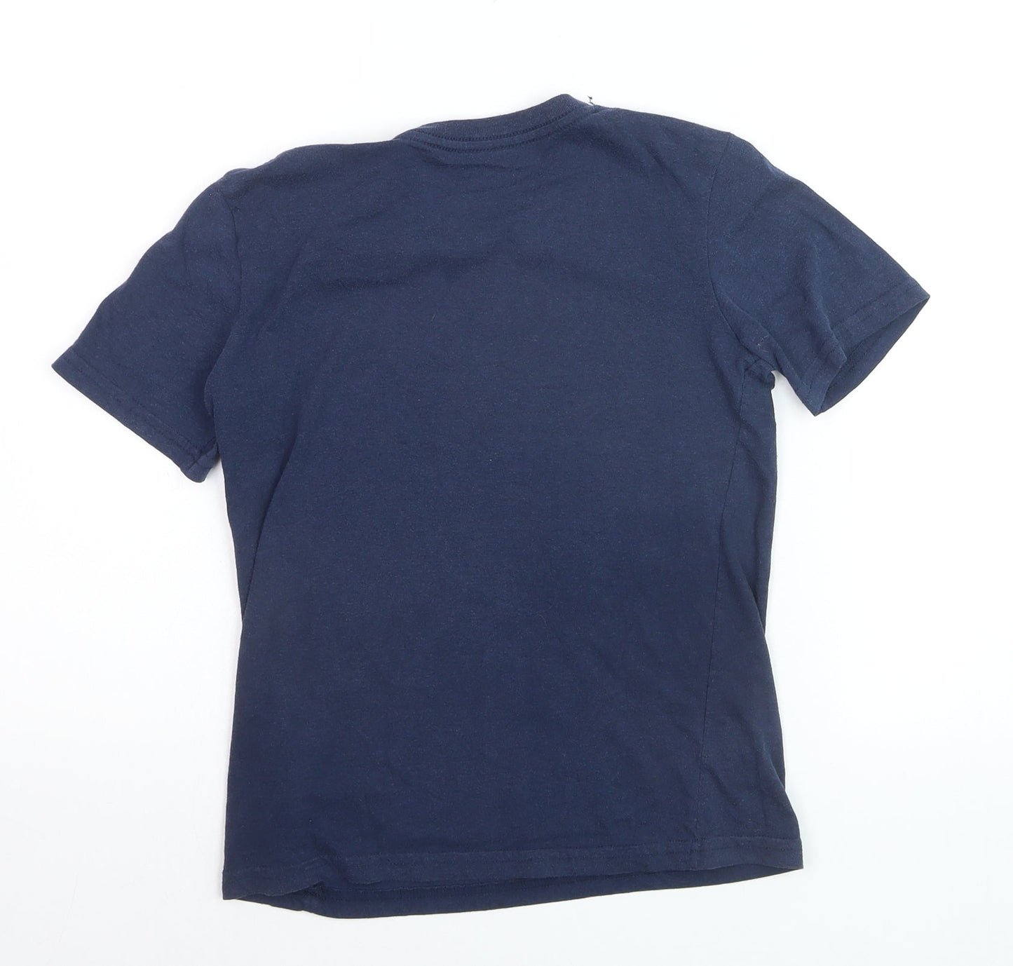 Champion Boys Blue Logo Crew Neck Short Sleeve Cotton T-Shirt M
