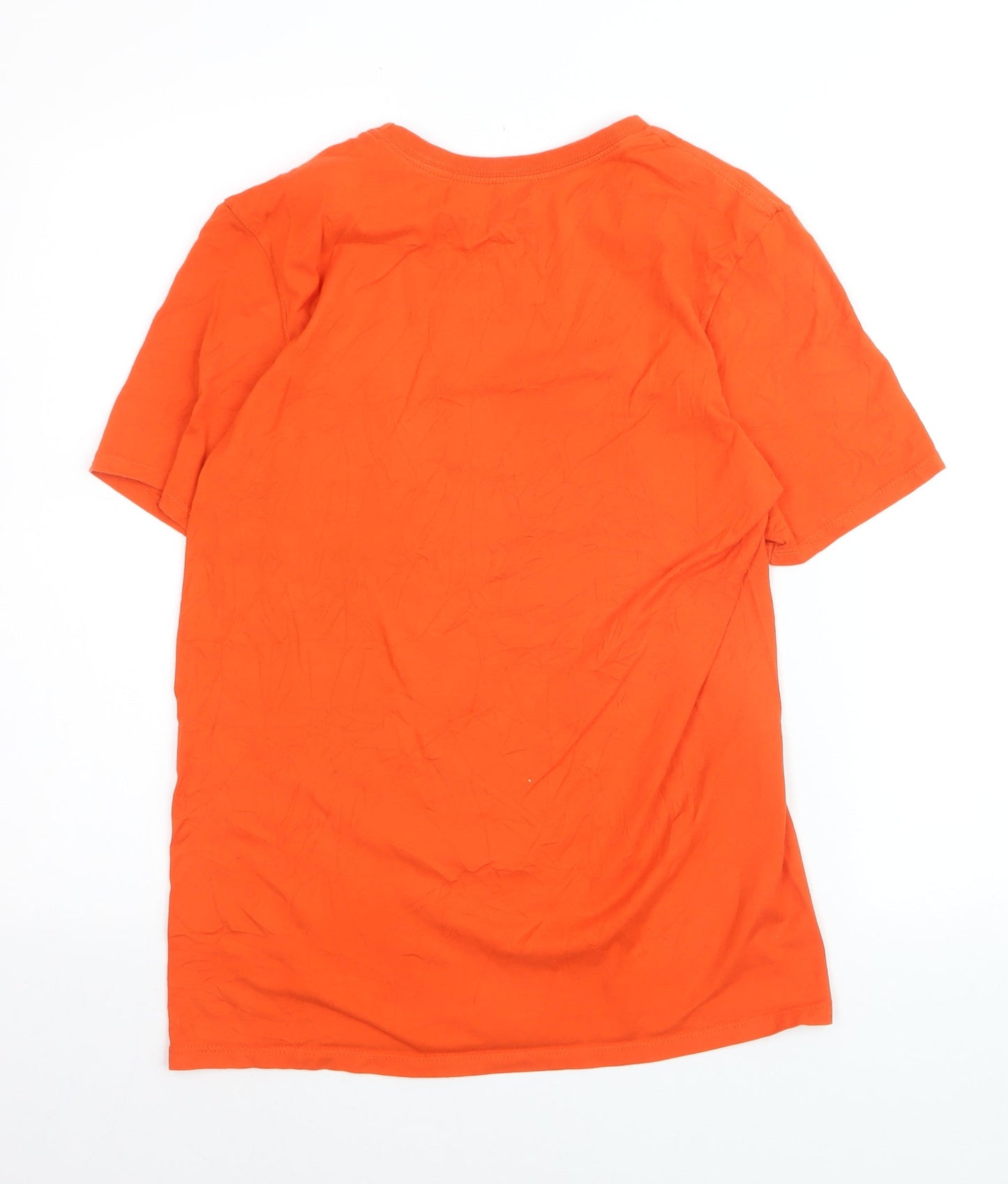 Nike Men's Orange Athletic Cut Graphic T-Shirt Size S