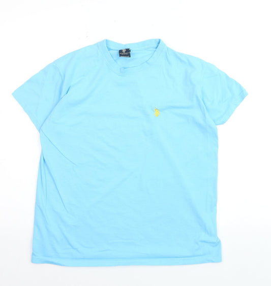 U.S. Polo Assn. Men's Blue Cotton Crew Neck T-Shirt Size L