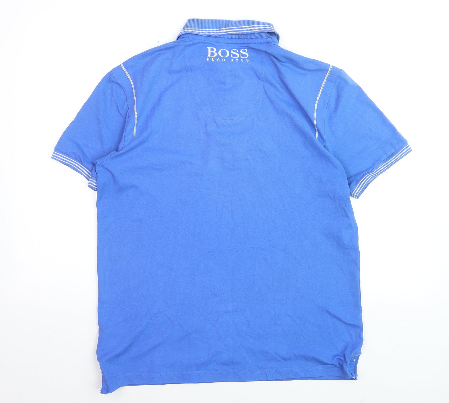 Hugo Boss Men's Blue Modern Fit Cotton Polo Shirt M