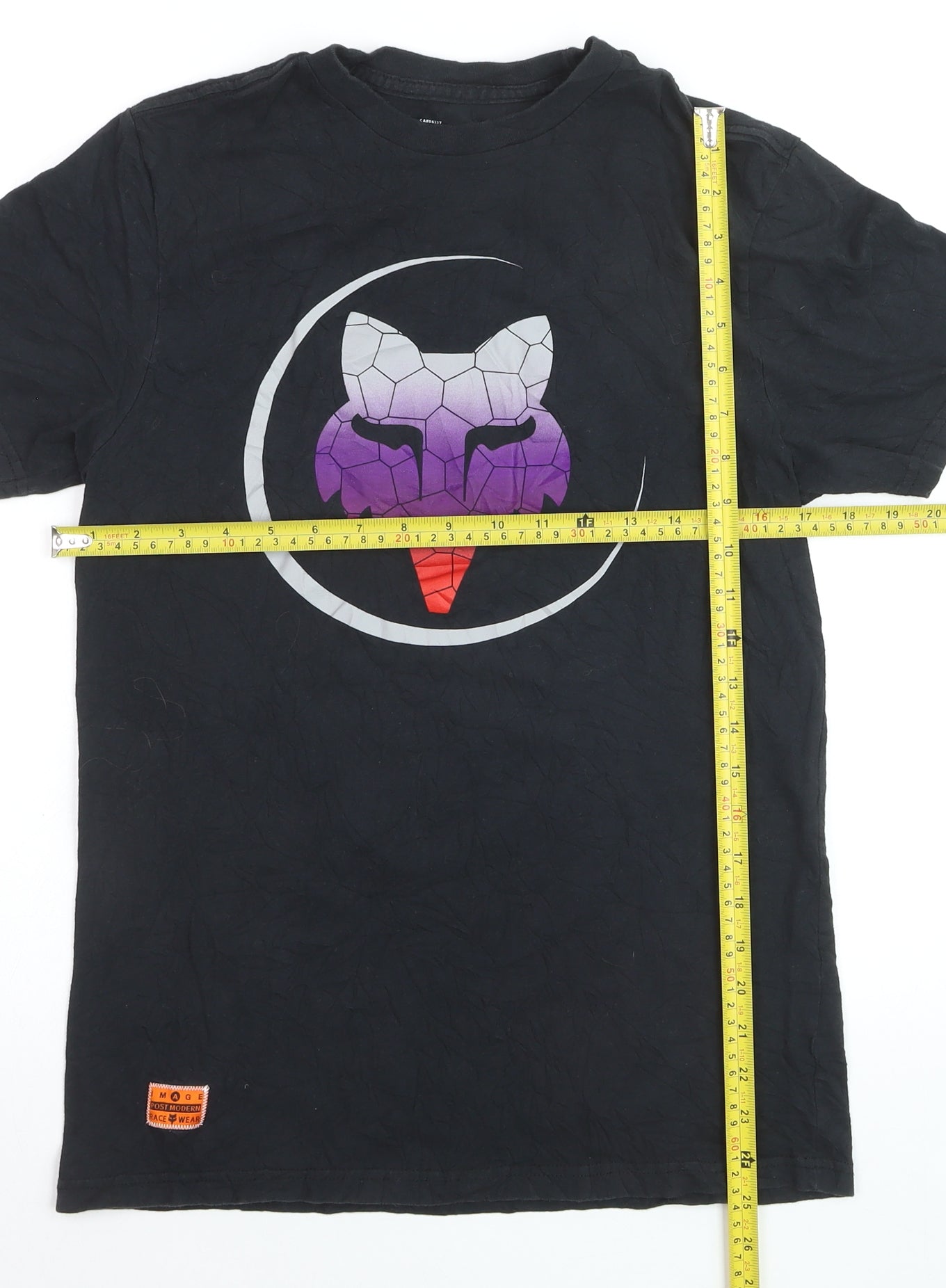 Fox Racing Men's Black Graphic Cotton T-Shirt Size S