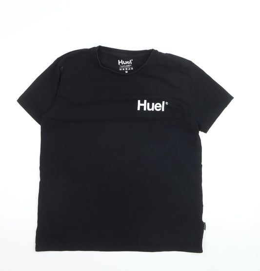 Huel Men's Black Cotton Stretch Crew Neck T-Shirt Size M