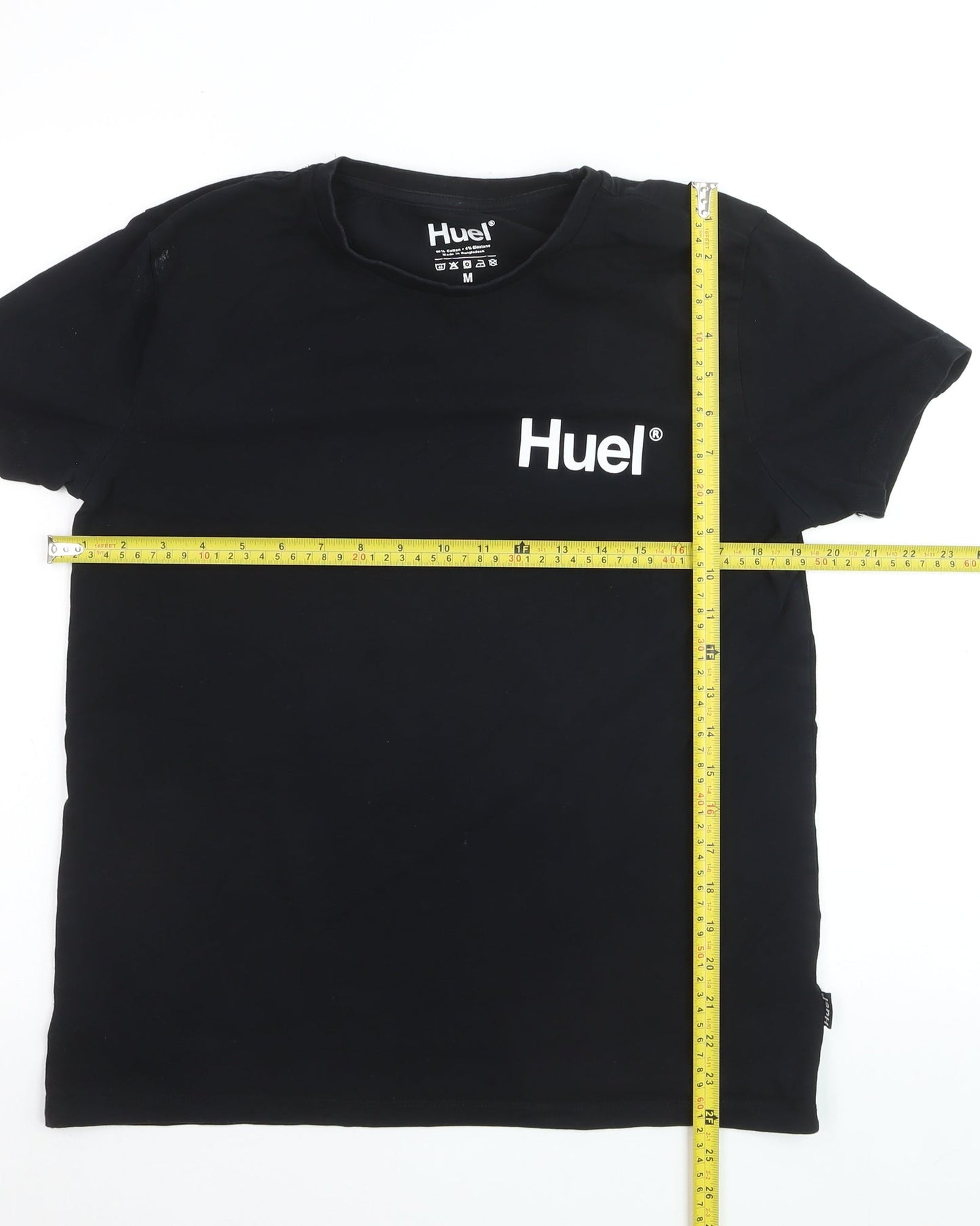 Huel Men's Black Cotton Stretch Crew Neck T-Shirt Size M