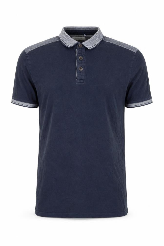River Island Men's Navy Polo Shirt S 100% Cotton Short Sleeve