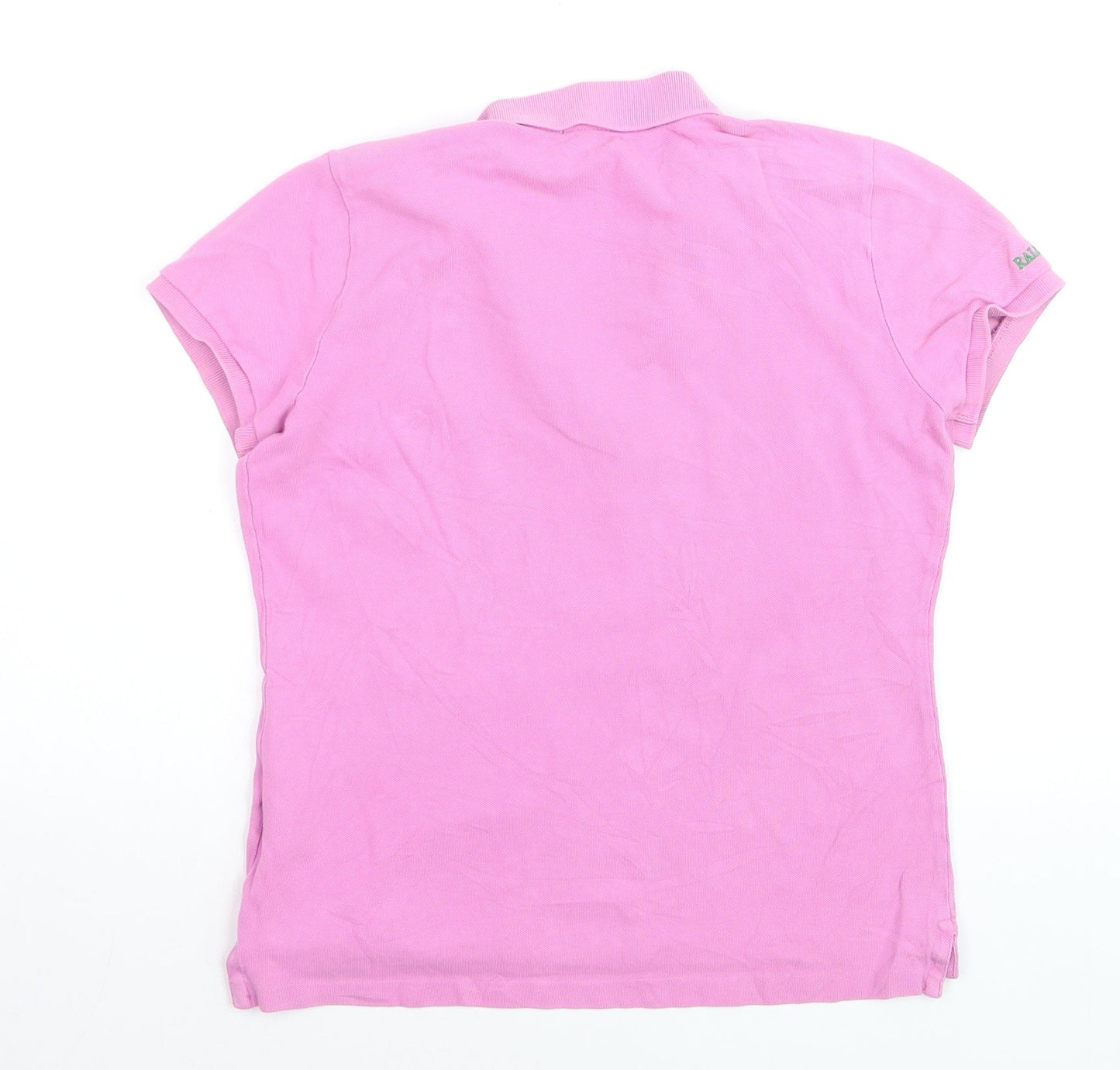 Ralph Lauren Womens Pink Polo Shirt M Classic Cotton Short Sleeve